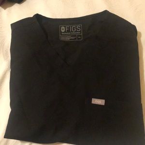 Figs Black Casma one pocket scrub top
